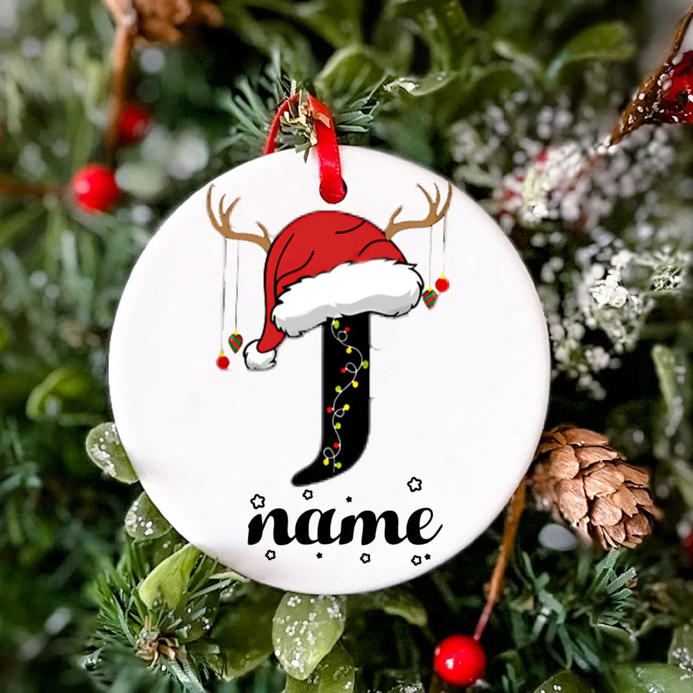 Personalized Christmas Ornament Custom Name Xmas Ornaments Baby Gift Photo Ornament Photography Accessories Holiday Decoration