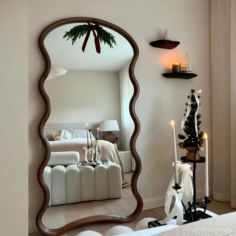 Irregular Funky Mirror Living Room Modern Full Body Standing Girls Bedroom Bathroom Luxury Mirror Men Espelhos Home Products