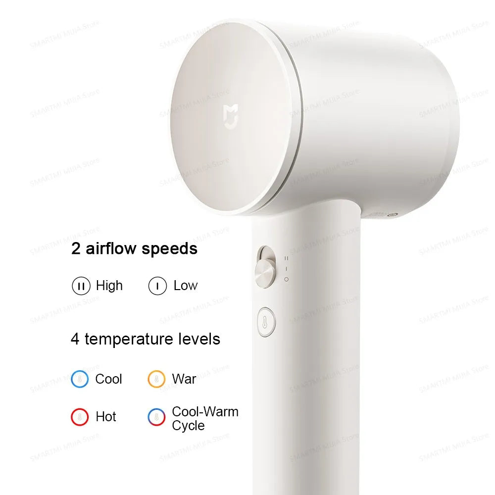 2025 New XIAOMI MIJIA High-Speed Hair Dryer,110000rpm,62m/s Powerful airflow,8 Airflow Mode,347g 4 Color,CN Version With Adapter