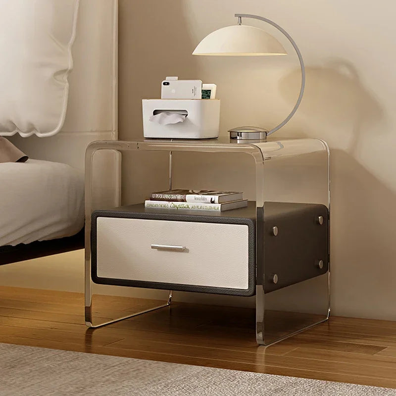 Acrylic Minimalist Nightstand Storage Trendy Drawer Simple Bedside Table Modern Simple Mesitaa De Noche Bedroom Furniture