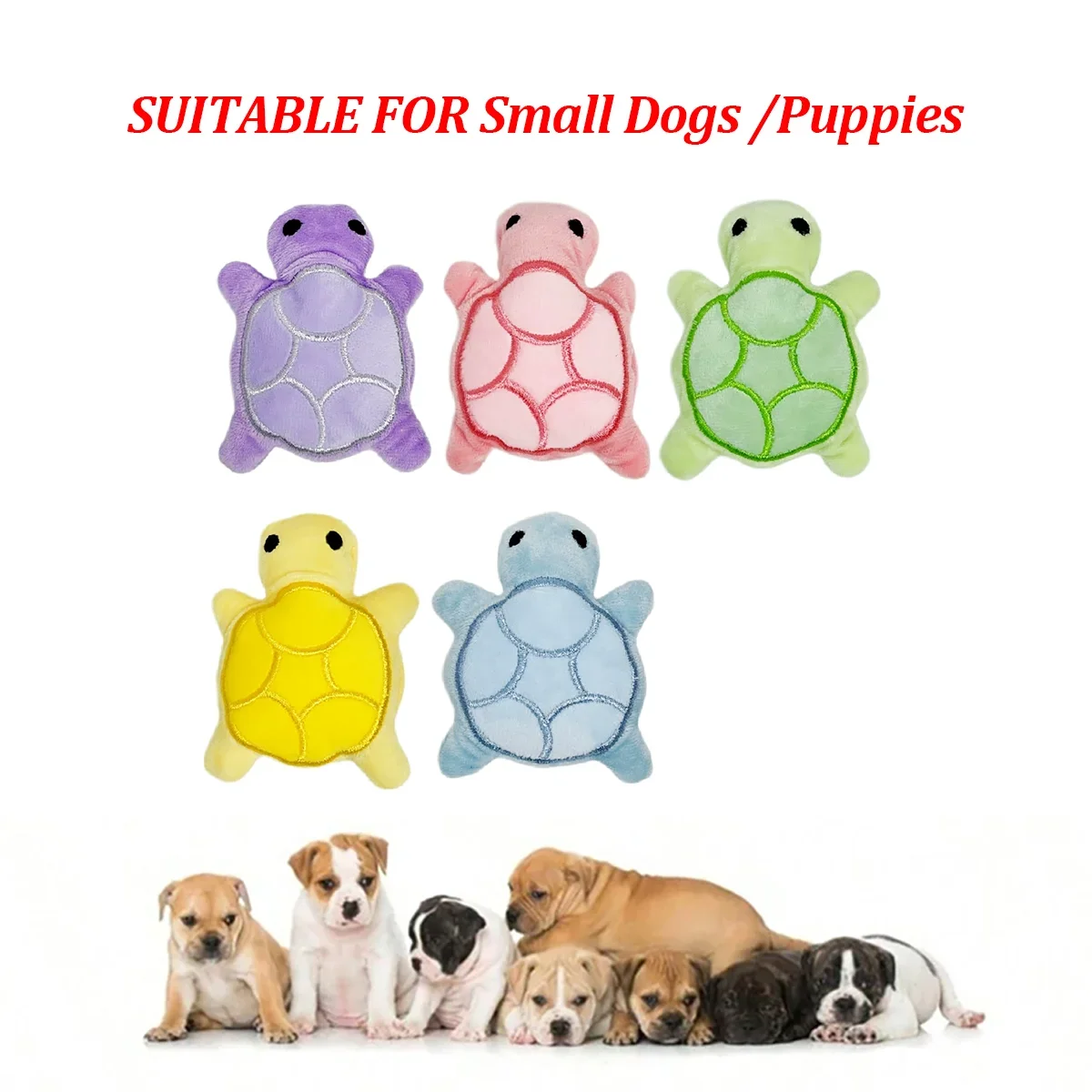 Dog Toy Mini Turtle Plush Chew Toy for Puppies Teething Relief Interactive Bite Resistant Dog Toy Dental Health Safe Fun Play