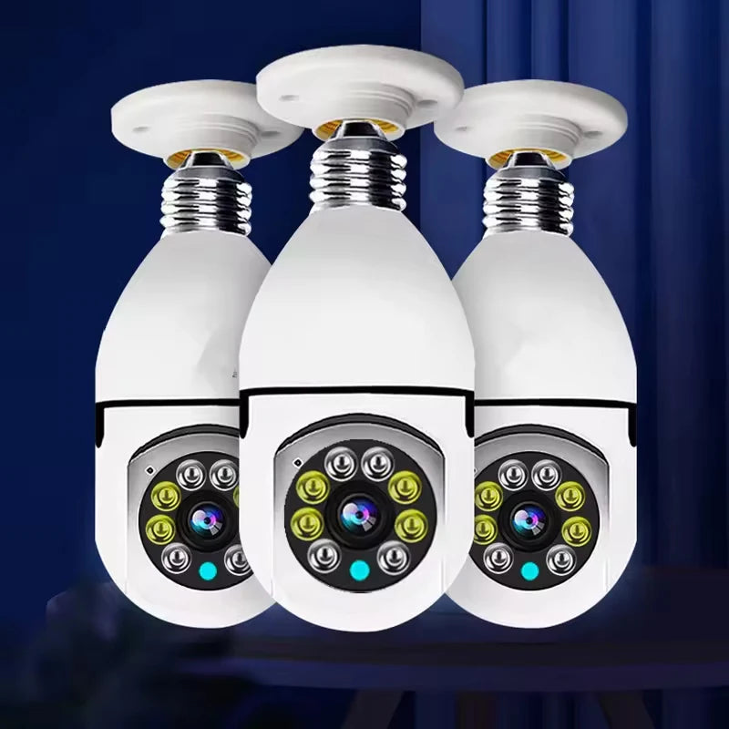 Bulb Surveillance Camera Full Color Night Vision Automatic Human Tracking Zoom Indoor Security Monitor Wifi Camera Smart Home