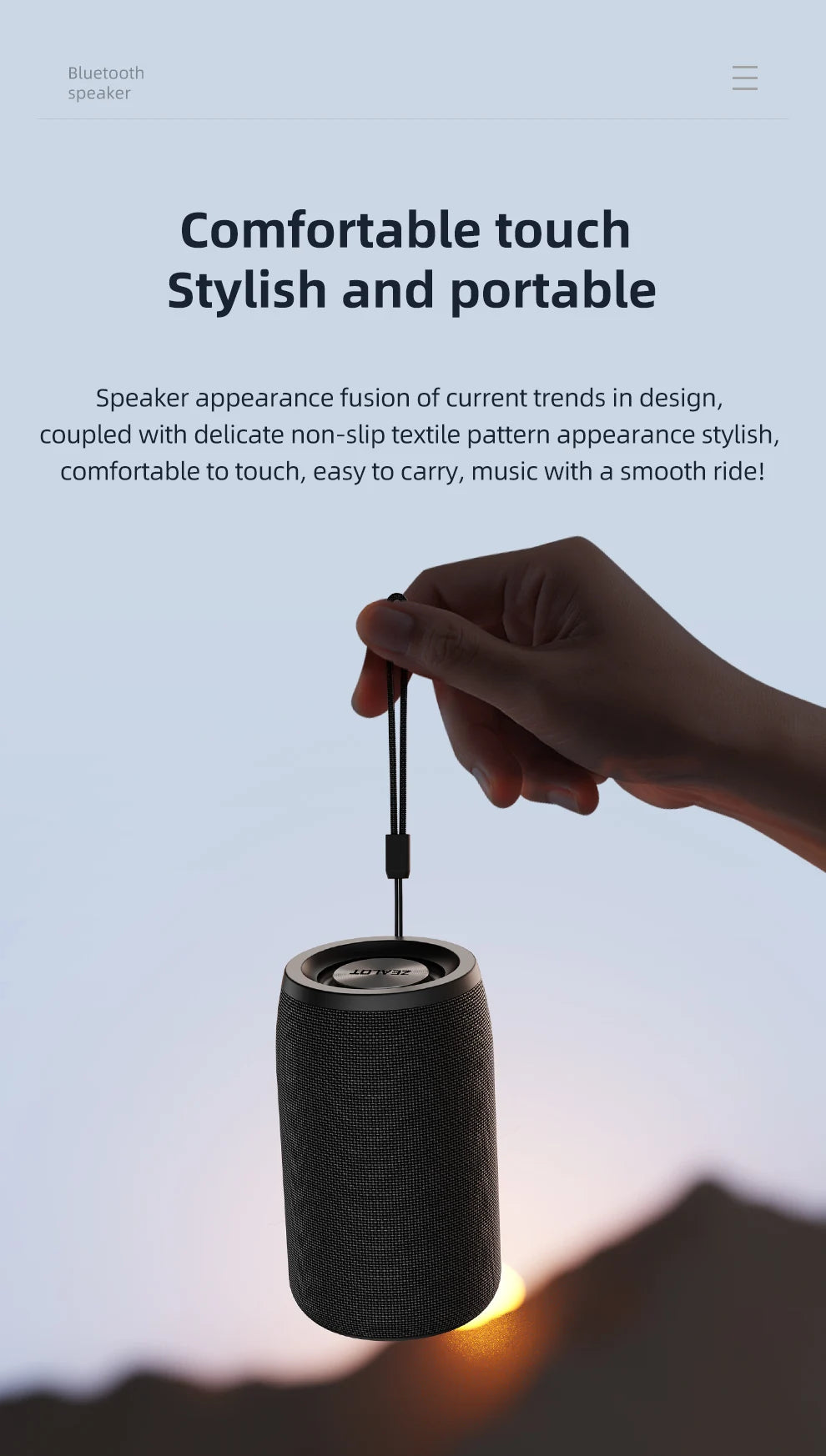 ZEALOT-S32 Mini Portable Bluetooth Speaker HIFI Subwoofer Wireless Speaker with fm Radio Column Support TF, TWS, USB