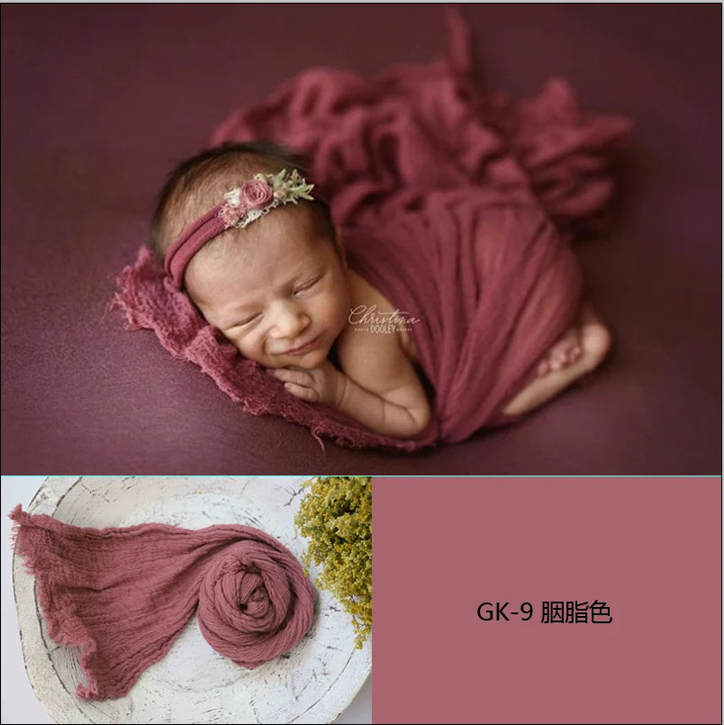Newborn Photography Props Soft High Stretchable Cotton Seersucker Wrap Baby Posing Aid Photoshoot Props Babies Photo Accessories