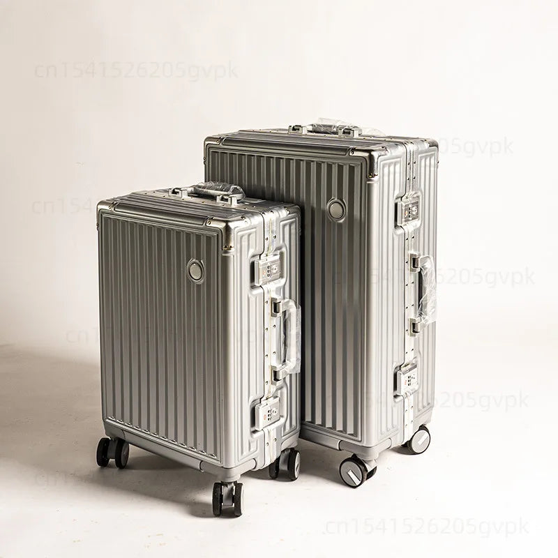20/24 Inch Large Capacity PC Rolling Luggage Case TSA Combination Lock Business Metal Frame Travel Suitcase on Wheels Travel Bag