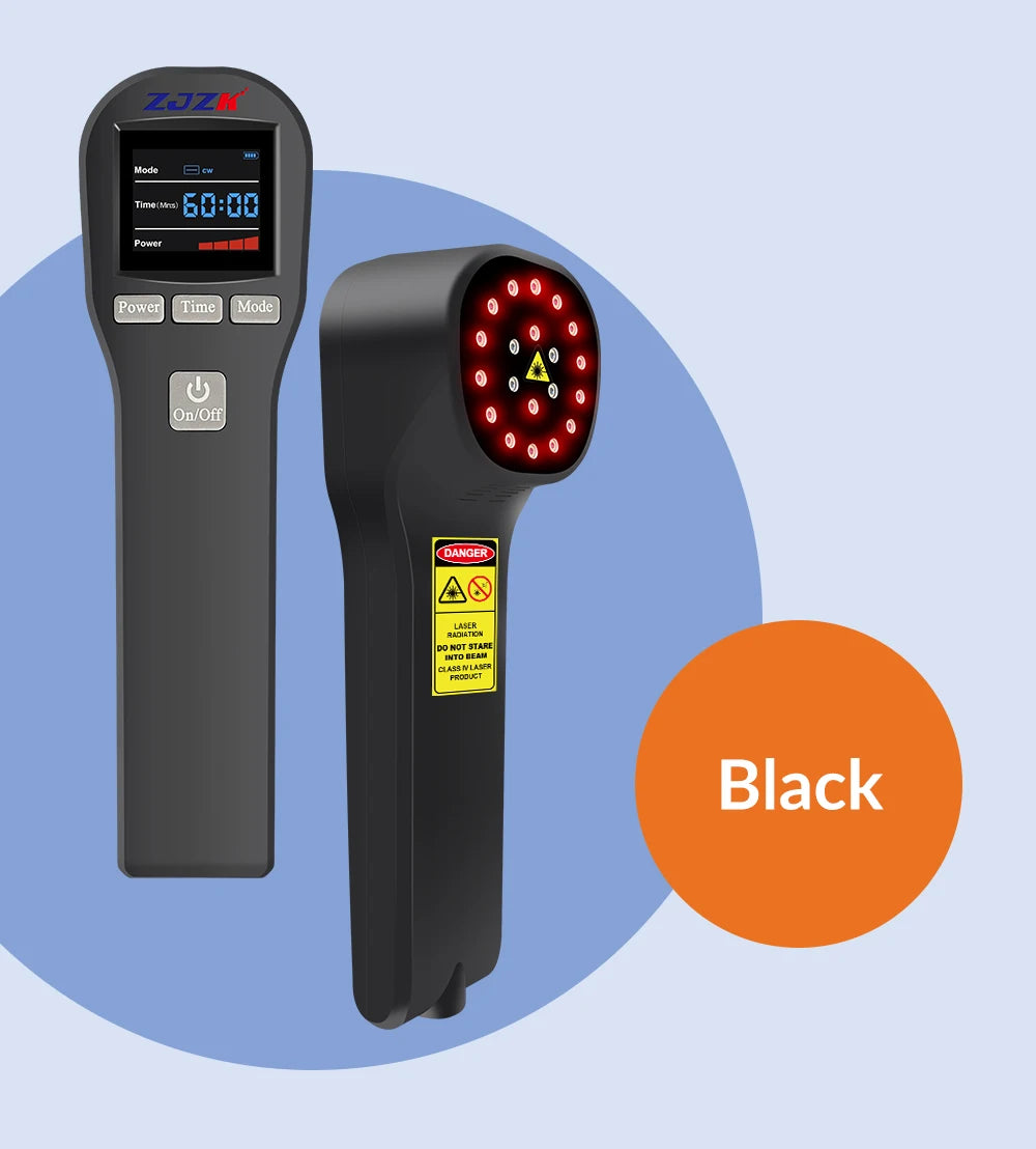 ZJZK Professional Therapeutic Cold Laser Physiotherapy Relax Treatment Massager Laser Therapy Device 808nm 650nm 880mW for Pain