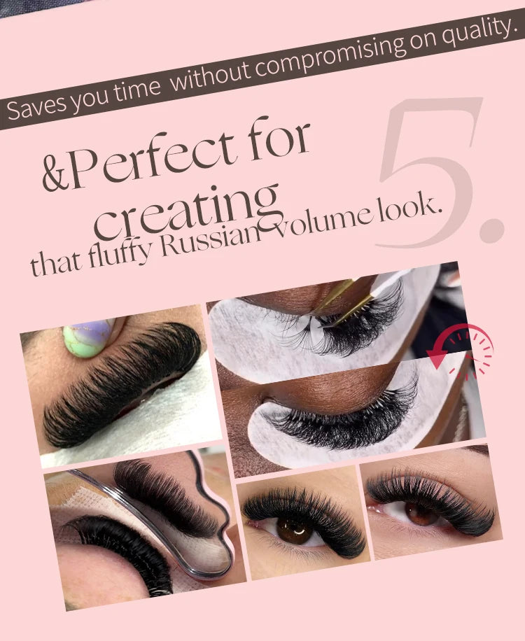 Abonnie Super Soft Blomming Lashes Easy Fan Eyelash Extensions Mega Volume Fans 8-25m All Size Eyelashes Supplies for Eye Beauty