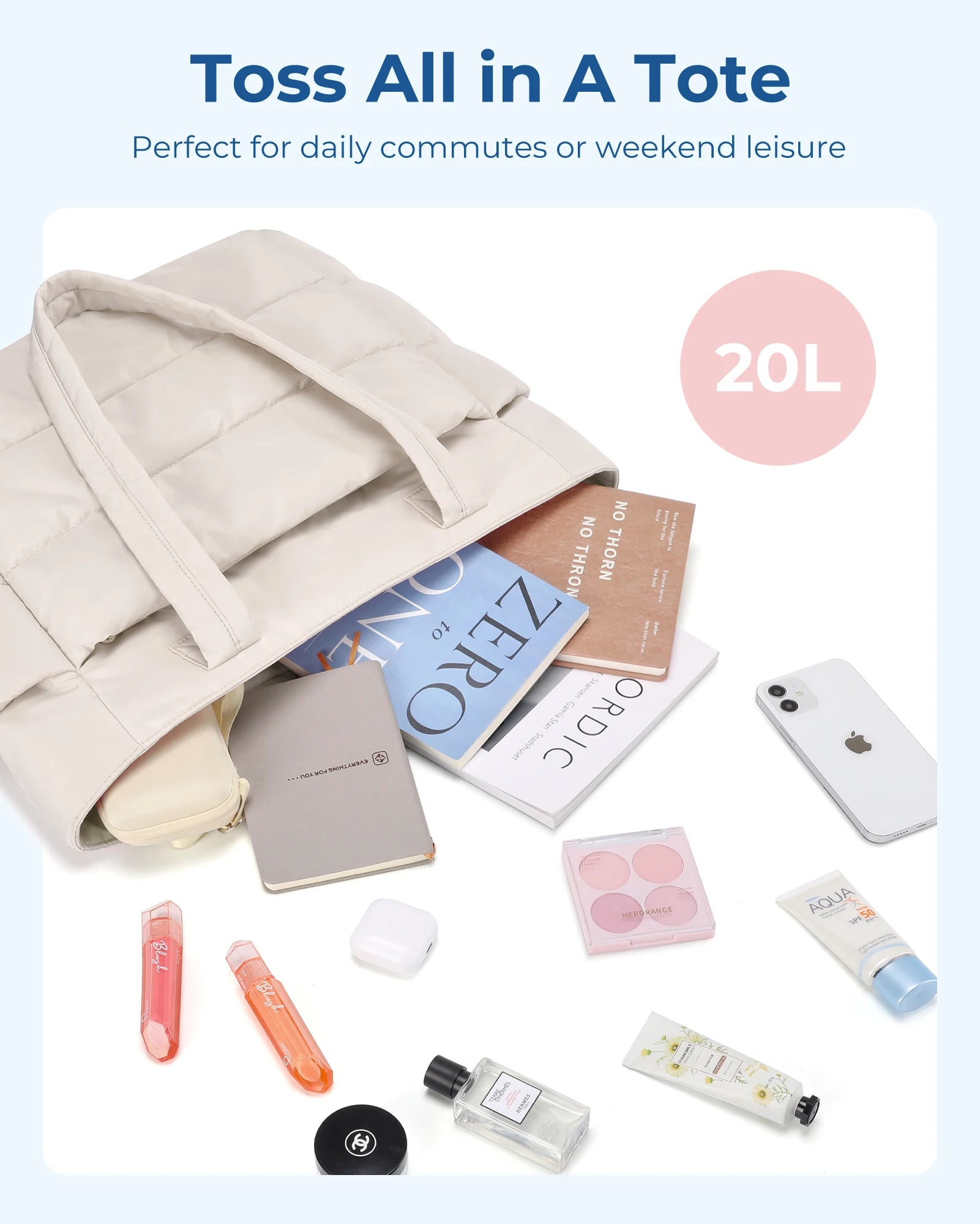 BAGSMART Women's Bag Large Capacity Solid Color Tote Bag Versatile Handbag for Commuter Work Student Class Shopping bag