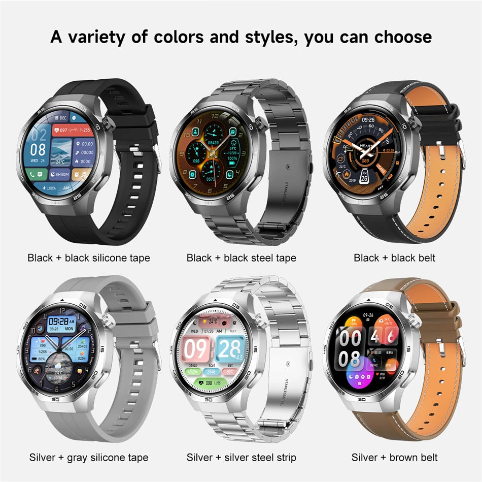 2025 New Watch 5 MAX Smart Watch HD AMOLED Screen NFC GPS Tracker Bluetooth Call Waterproof Sports Health Smartwatch Men Women
