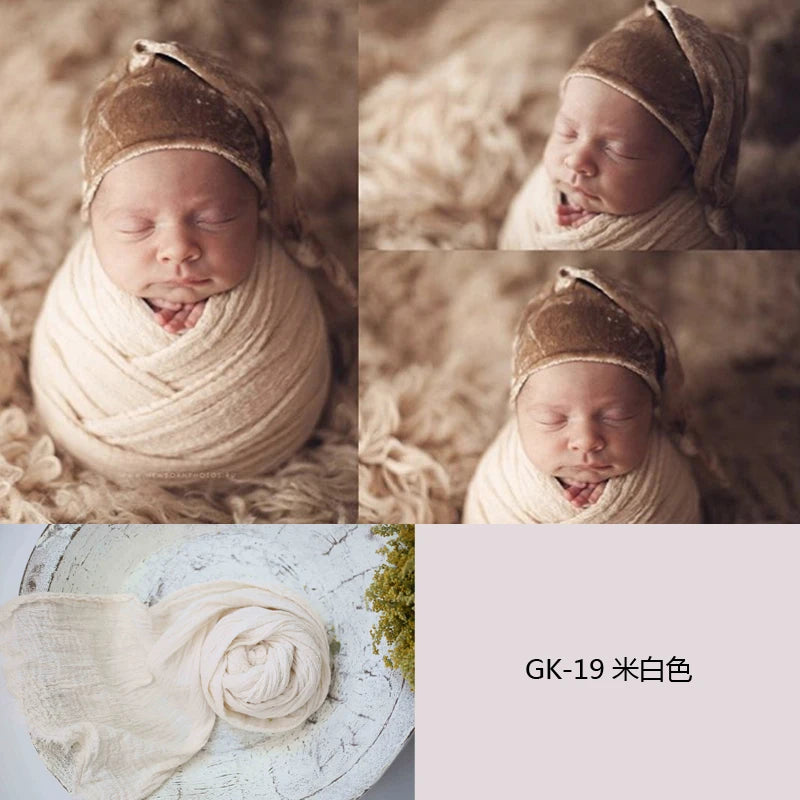 Newborn Photography Props Soft High Stretchable Cotton Seersucker Wrap Baby Posing Aid Photoshoot Props Babies Photo Accessories