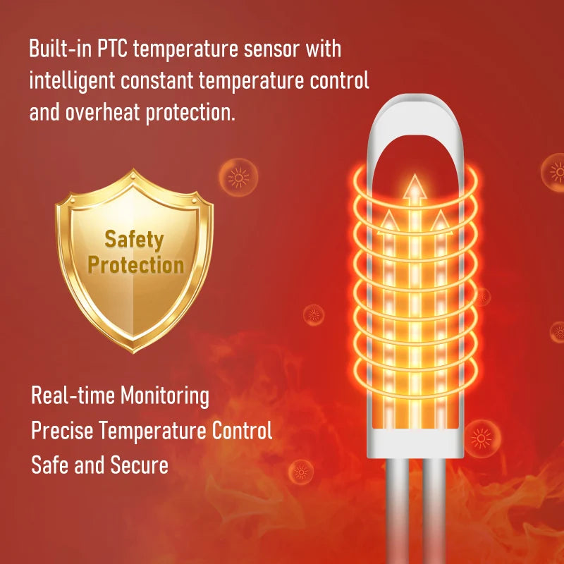 Red Light Therapy Heating Leg & Foot Wrap Electric Heating Knee Brace - Relieve Cold Leg Arthritis Pain with 3-Zone Heat Warm