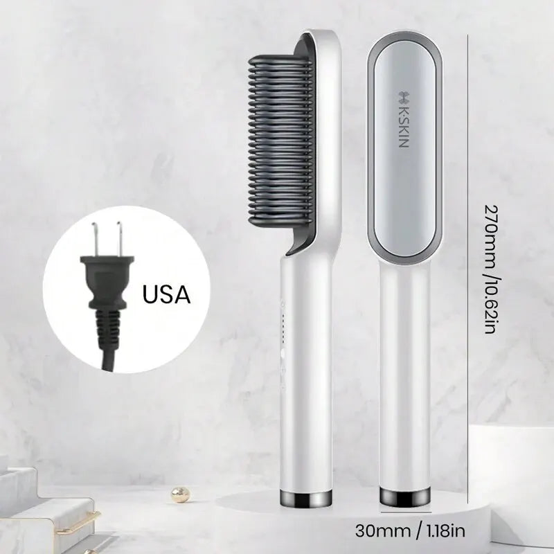 KSKIN Top Selling Hair Straightener 2 in 1 Brush Multifunctional Professional Hair Flat Iron Hair Comb
