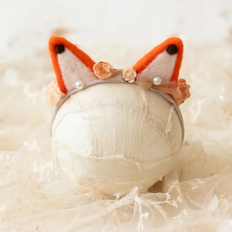 ❤️Newborn Photography Props Accessory Cute Manual Headband Studio Baby Photo Cartoon Ear Headwear Infant Shoot Accessories