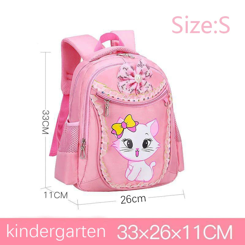 Children Backpack Pink Cute Cat Kindergarten Kid School Bag Backpack Girl Student Teenagers Waterproof Primary Bookbag SchoolBag