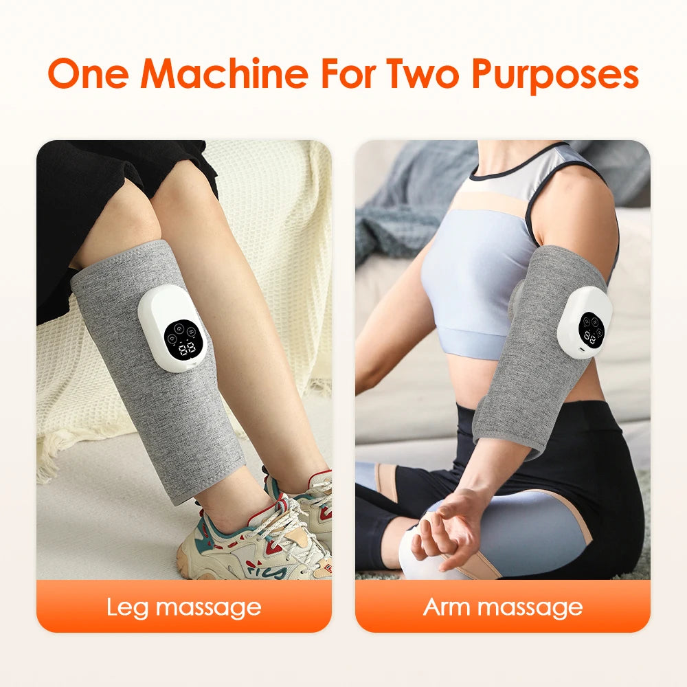 Wireless Air Pressure Calf Massager Machine 4 Modes Kneading Leg Massager Foot Leg Muscle Relaxation Promote Blood Circulation