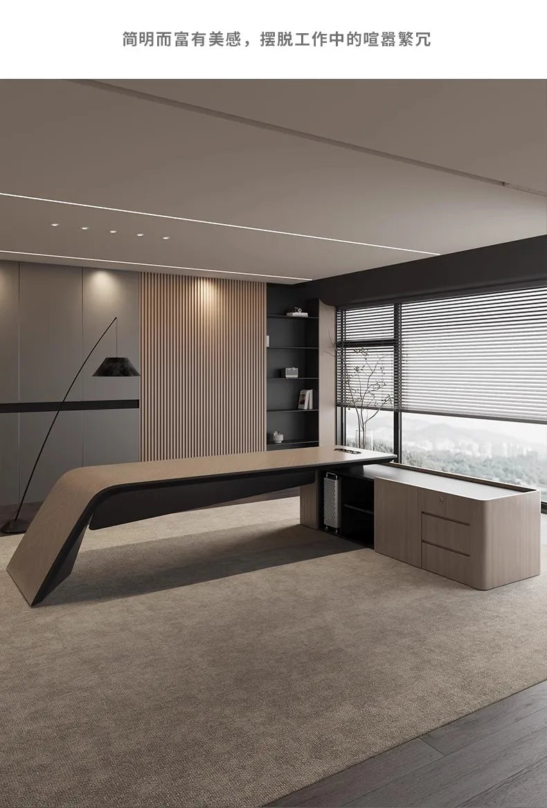 Designer Storage Office Desk Executive Modern Wooden L Shaped Office Desk Organizer Height Large Mesa Escritorio Furniture