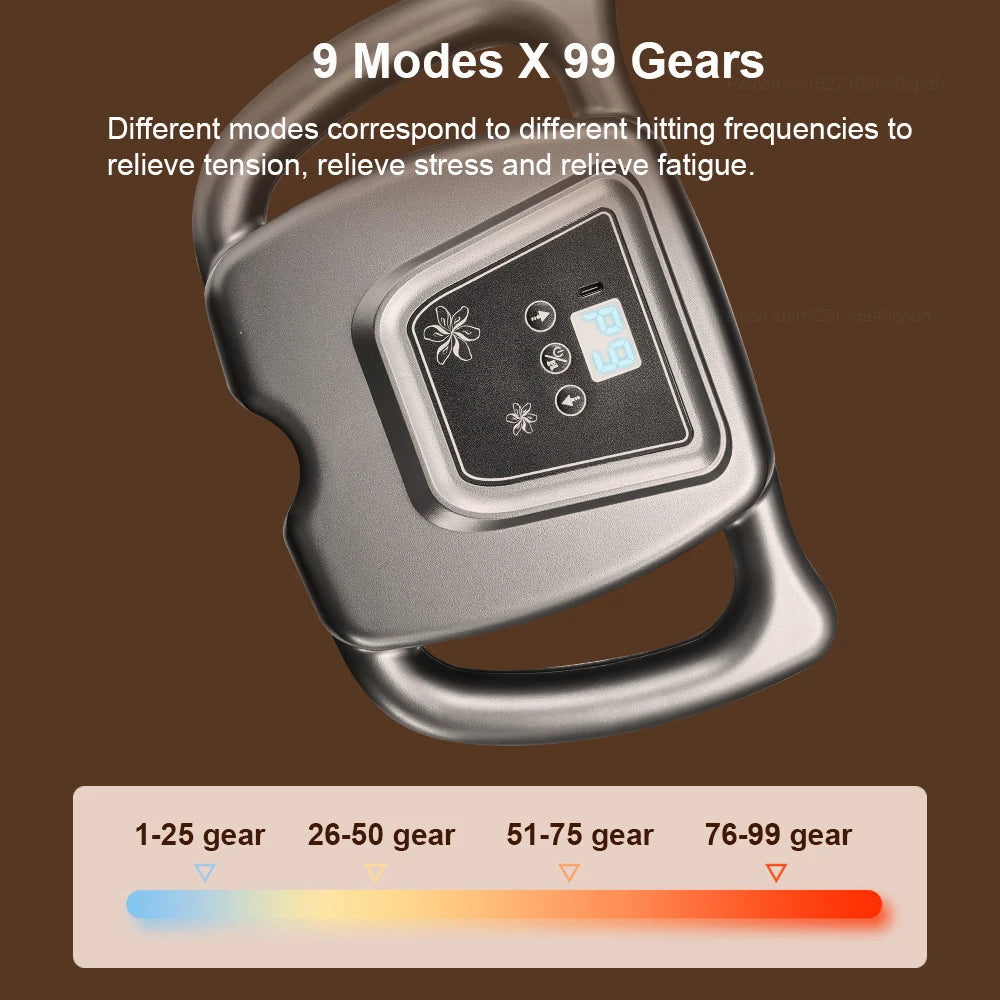 Fascia Massage Gun High frequency Body Neck Shoulder Back Waist Massager Professional Muscle Massage Machine 16-Head Fascia Gun