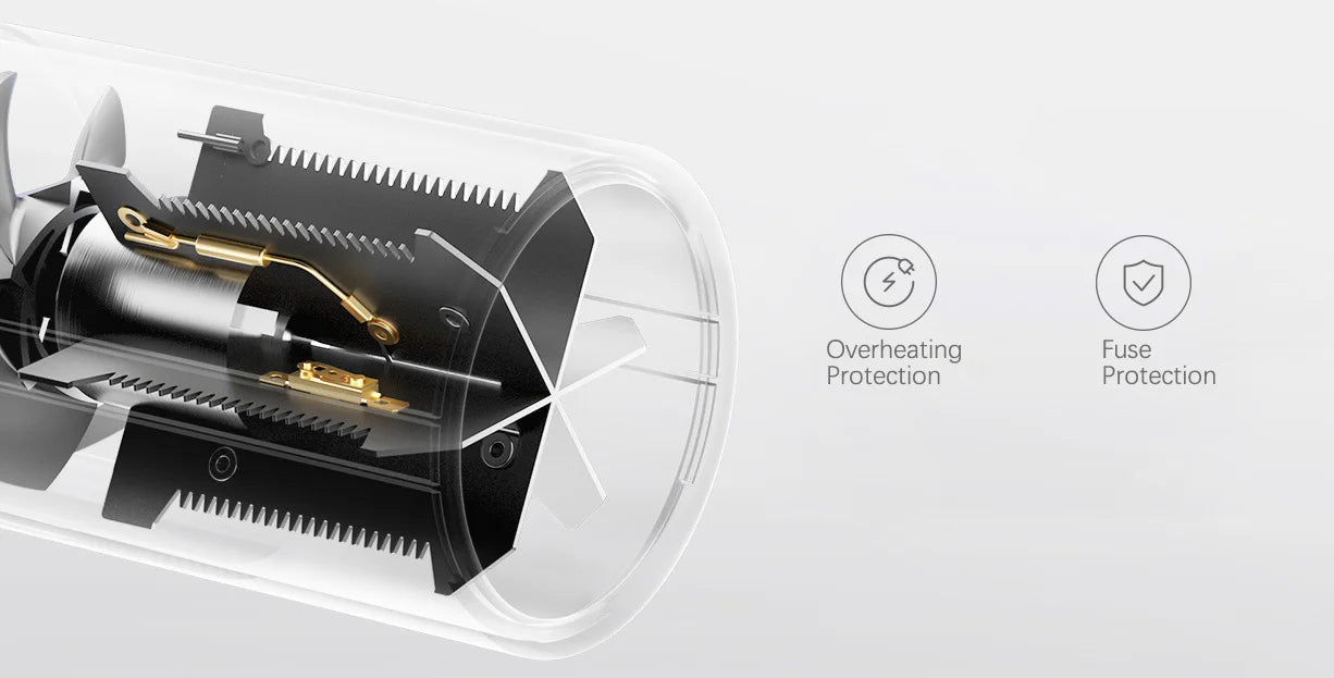 XIAOMI MIJIA H101 Portable Hair Dryer – 1600W,Foldable,50M Negative Ions,15m/s Airflow,Dual Heat & Speed Modes,220V With adapter