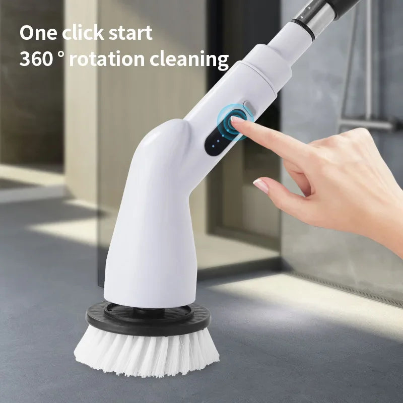 Xiaomi 2000mAh 6-in-1 Electric Cleaning Brush Wireless Electric Rotary Clean Brush Shower Clean 8 Head For Bathroom Kitchen Home