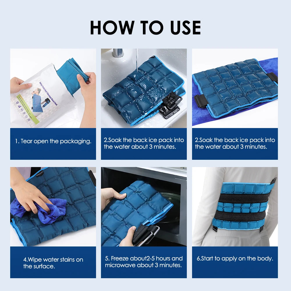 Reusable Large Ice Pack Wrap Hot Cold Compress Therapy Back Massage Pad Cooling Cushion For Knee Leg Neck Shoulder Muscle Strain