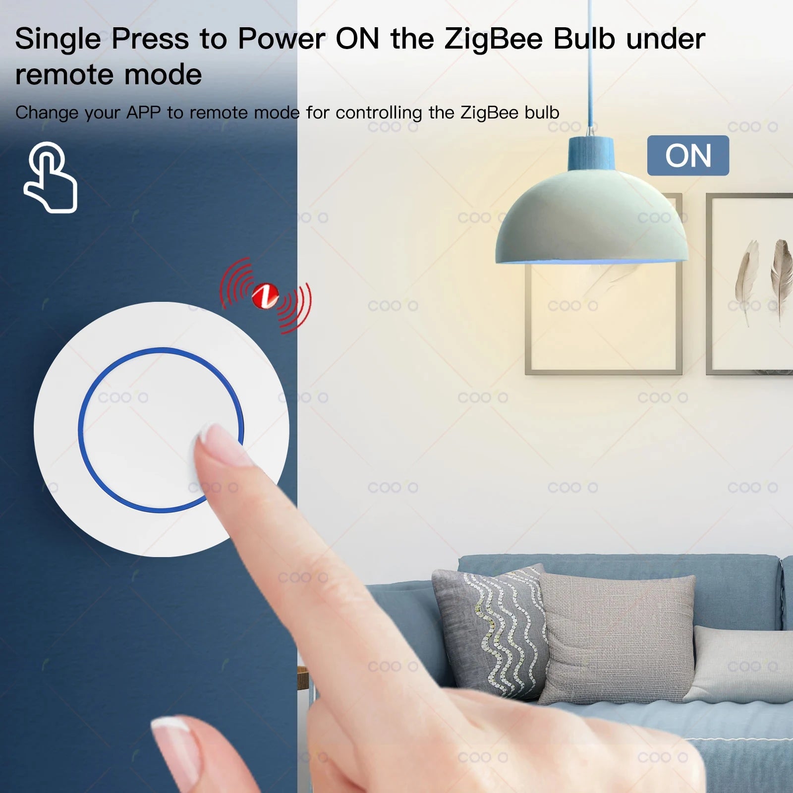 Tuya ZigBee Push Button Wireless Smart Scene Switch Controller Battery Powered Automation Scenario Linkage with Tuya devices Z2M