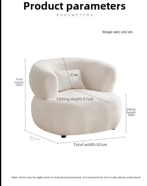 Hot Bedroom Furniture Nordic Furniture Lazy, Chair, Balcony, Sofa Chair Lamb Wool, Nordic Bedroom, Living Room, Single, Sofa, St
