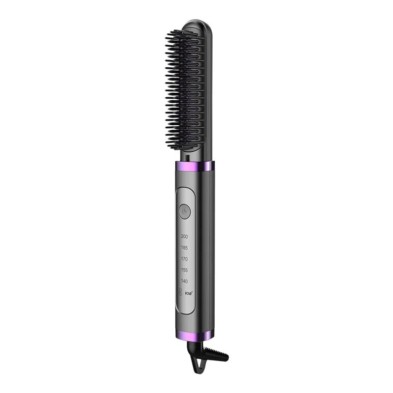 Electric Hair Straightening Brush Fast Heating Hot Comb Brush Negative Ion Hair Straightening Comb
