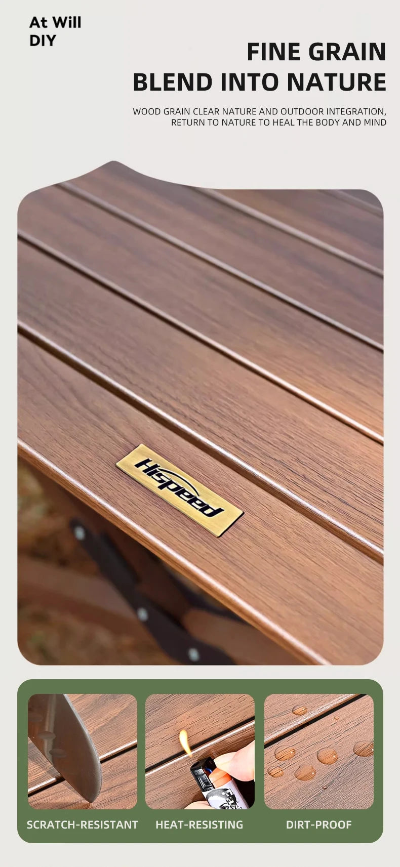 Outdoor Camping Folding multifunctional IGT Wood table Gas Stove Portable lightweight Camp BBQ Grill Table Picnic table