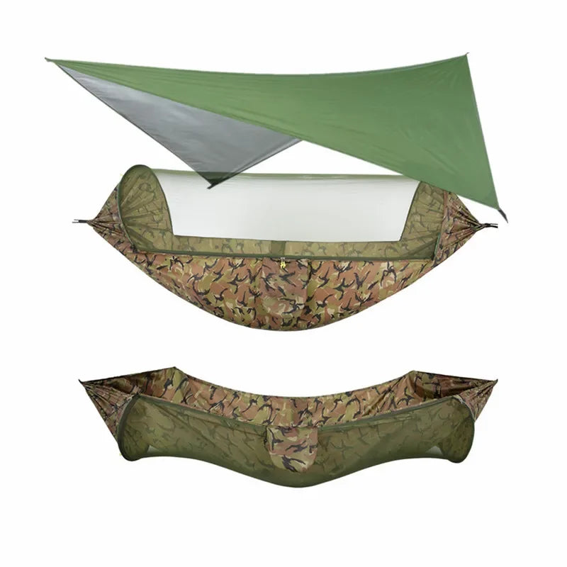Camping Hammock with Mosquito Net and Rain Fly Tarp,hammock chair swing chair outdoor for Backpacking, Survival,Travel