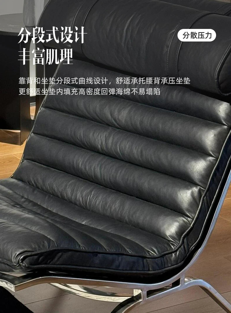 Single Sofa Chair Minimalist Light Luxury Living Room Middle-aged Style High-end Designer Sofa Chair Lazy Leisure Recliner