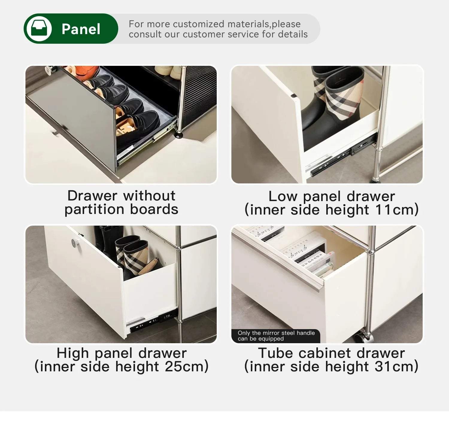 Module Modular DIY Furniture Sideboard Customized Size  Cabinet Stainless Steel Tv Stand Living Room