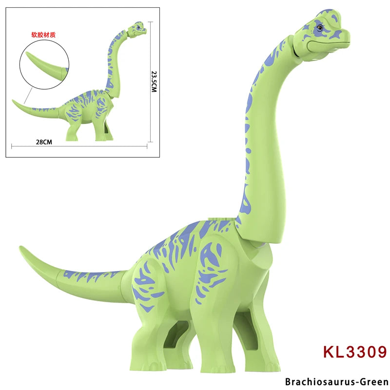 5 Colors Jurassic Brachiosaurus Discovery Building Blocks DIY Dinosaurs Bricks Set Educational Toys For Children Christmas Gifts