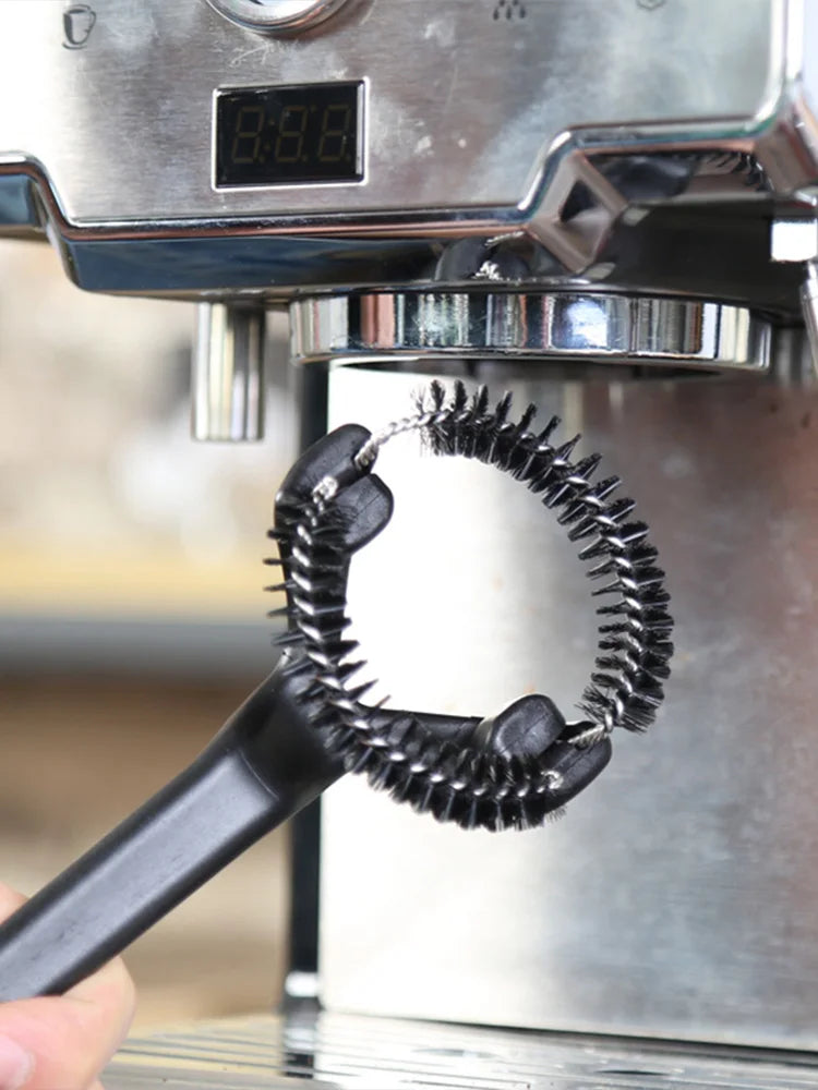 Coffee Machine Brush Cleaner Removable Coffee Maker Espresso Group Head Cleaning Round Brushes Cleaning Tool