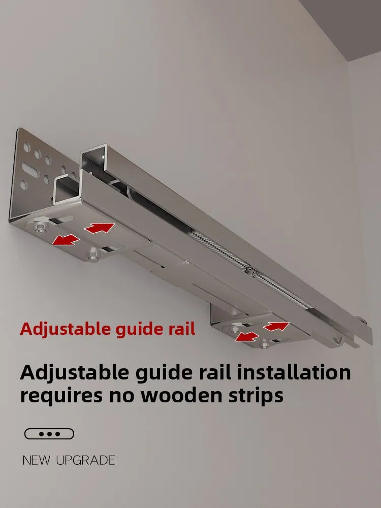 Kitchen Cabinet Aluminum Alloy Basket Three-layer Drawer Dish Rack Blue Rack Inside Cabinet