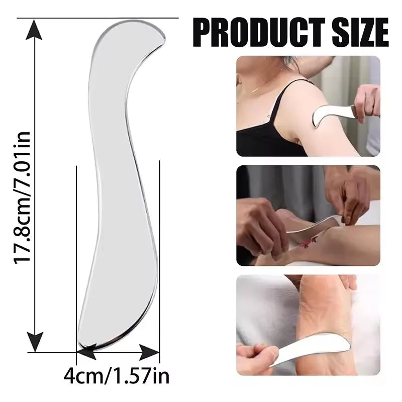 Stainless Steel Gua Sha Muscle Fascia Scraper Tool Skin Scraping Massage Tool For Body Back Arm Leg Massage Care