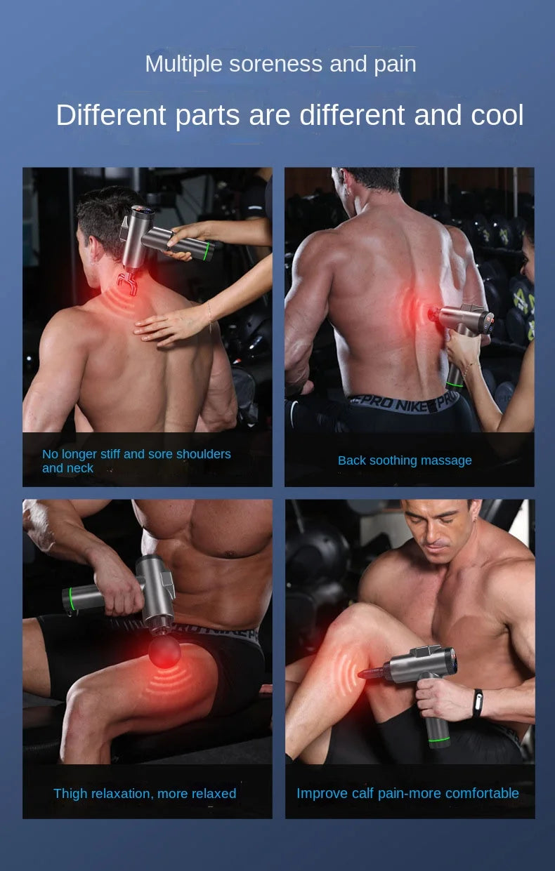 Massage Gun Deep High Frequency Muscle Massage Relaxation Electric Shock LCD Display 99Gear Profession Fascia Gun