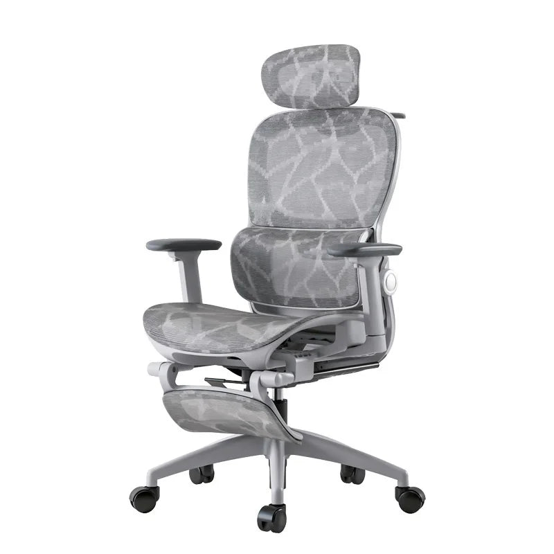 Ergonomic Office Chair High Back Computer Desk Chair 6D Adjustable Headrest And Lumbar Support Mesh Swivel Reclining Gaming Seat
