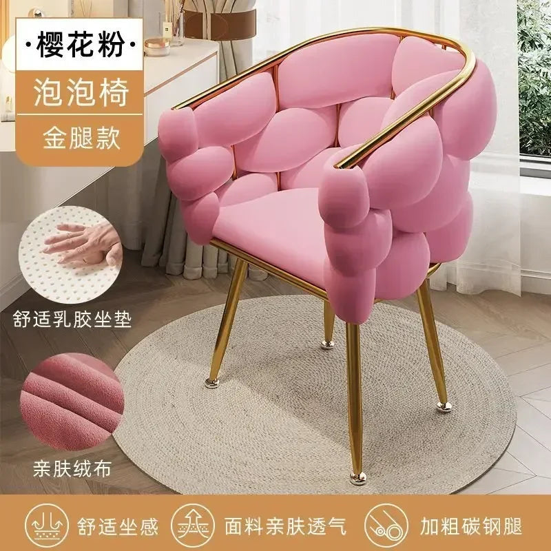 Formwell Leisure Single Sofa Chair Velvet Armchair with Gold Legs Makeup Chair with Upholstered for Living Room Bedroom