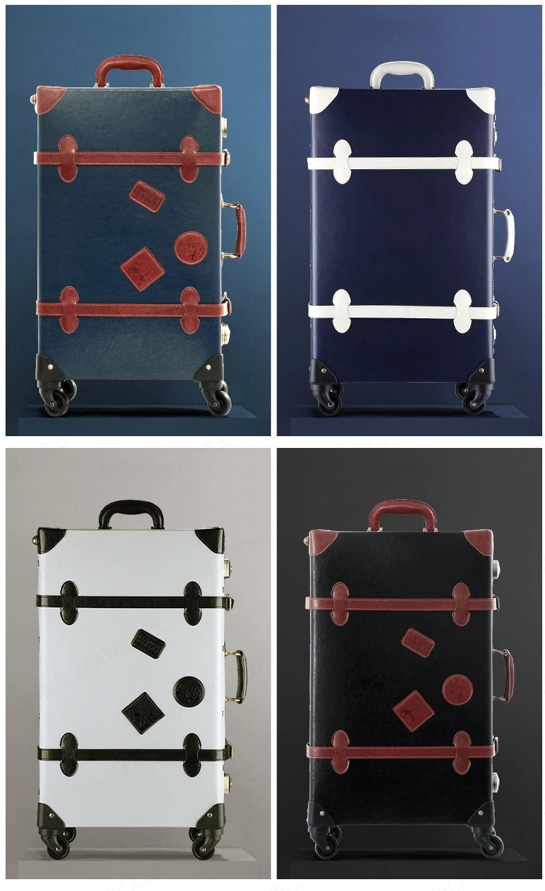 20/22/24''26 inch Luggage set woman Travel Suitcase Set Universal Retro password rolling luggage case middle size luggage