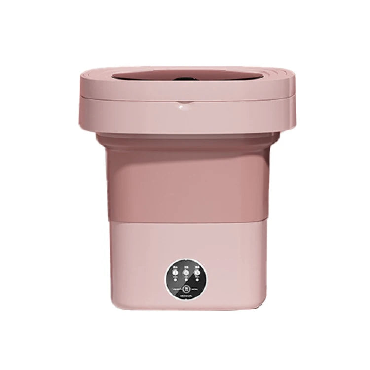 Folding Portable Washing Machine 8.5L Large Capacity Clothes Spin Dryer Bucket Travel Underwear Socks Ultrasonic Mini Washer