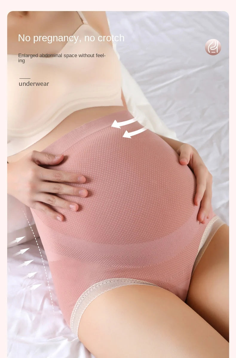 3PCS Maternity Panties High Waist Pregnant Panties Adjustable Belly Support Briefs for Pregnant Women Lace Solid Cozy Intimates