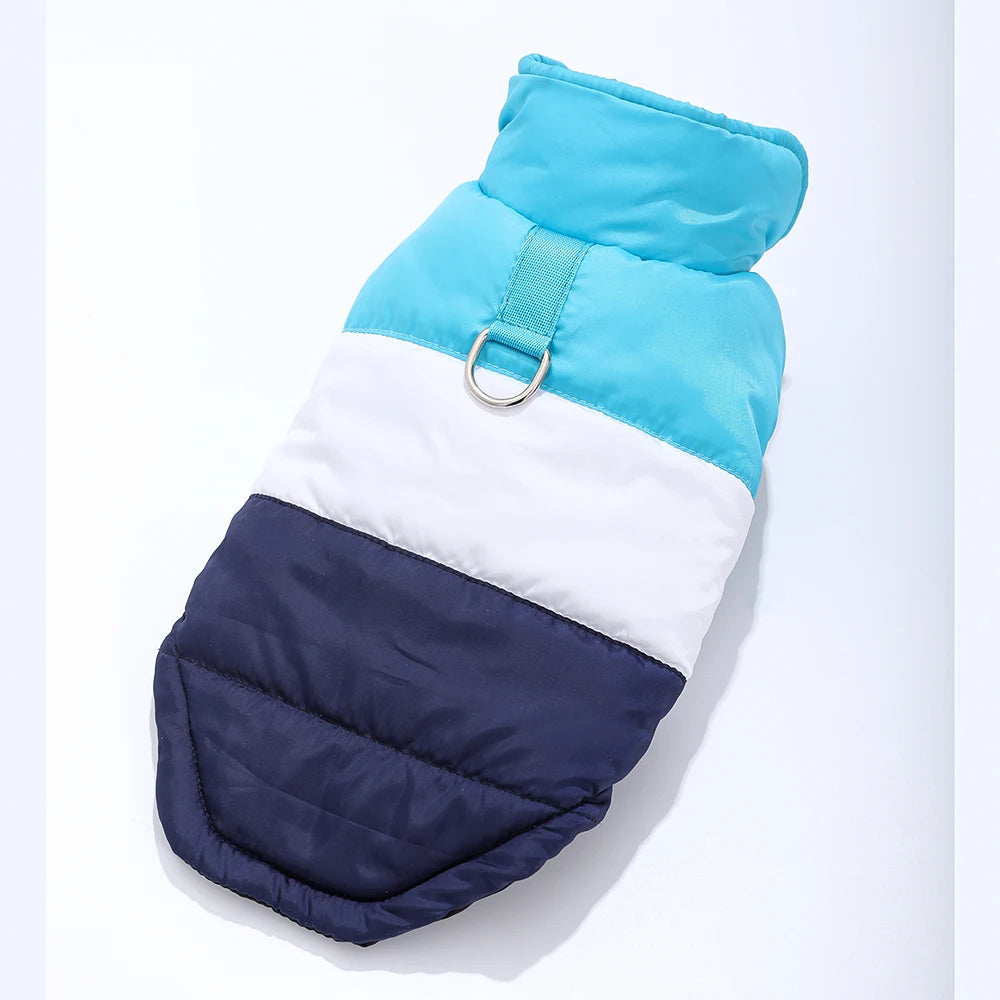 Warm Dog Jacket With Button Winter Pet Clothes for Small Medium Dogs Waterproof Puppy Coat With D-Ring Yorkshire Bulldog Apparel