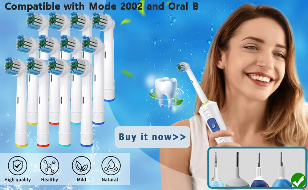 Electric Toothbrush Rotary Cleaning Teeth Brush Waterproof Electronic Tooth Brush With Timer Rechargeable Toothbrush with 8 Head