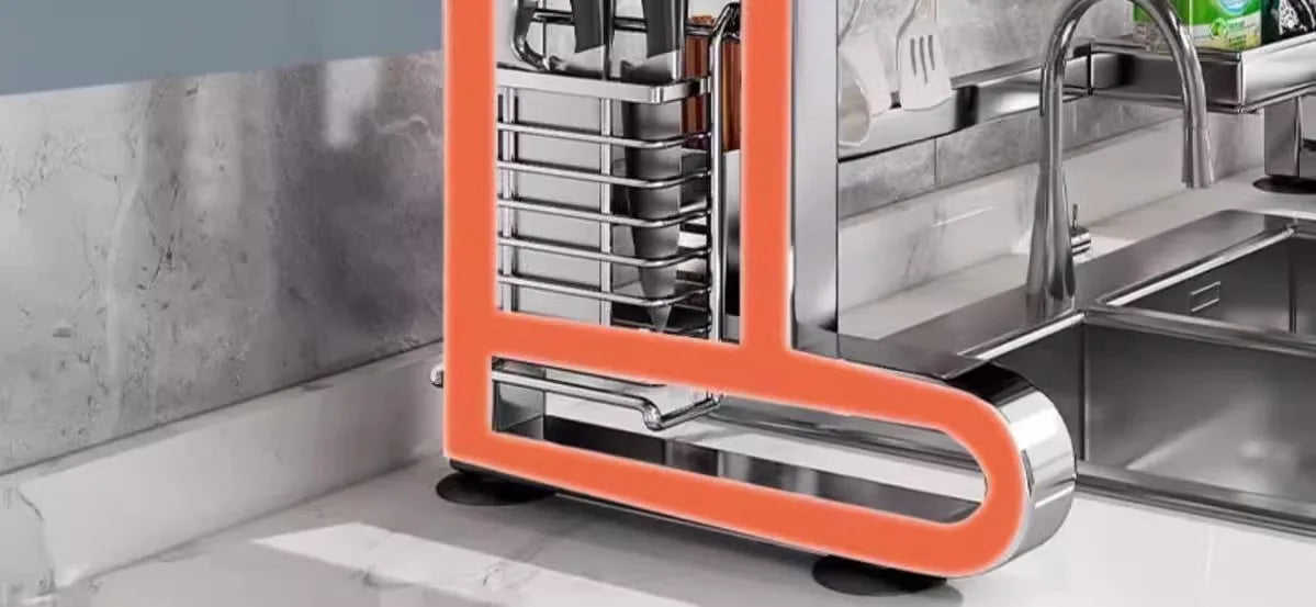 Over Sink Dish Drying Rack Stainless Steel Expandable Drain Bowl Holder Shelf Kitchen Counter Dish Storage Rack Hanger Shelves