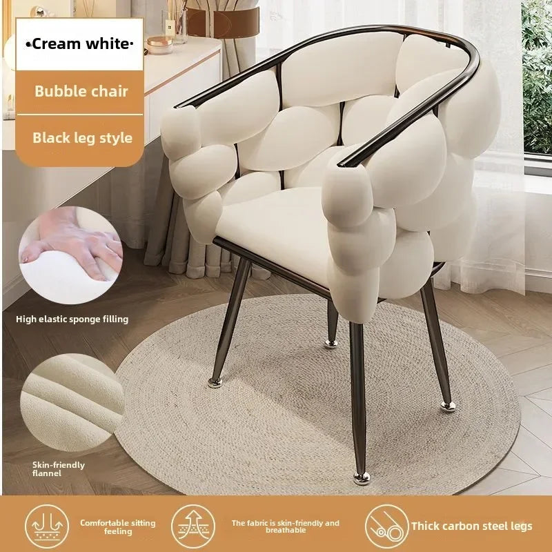 Velvet Leisure Single Sofa Chair Armchair with Gold Legs Makeup Chair with Upholstered for Living Room Bedroom