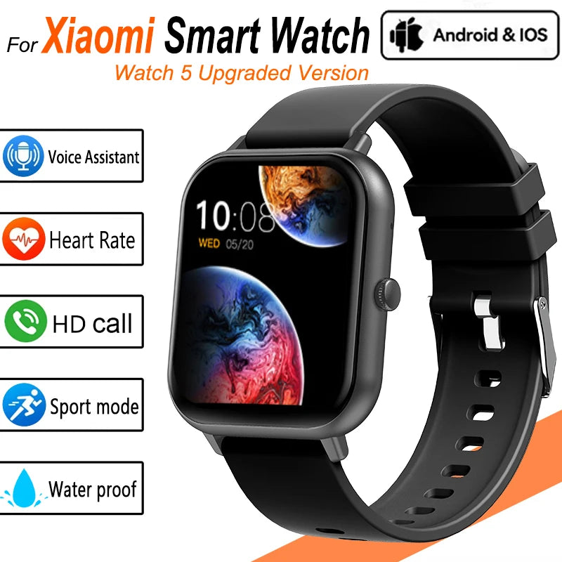 For Xiaomi Watch 5 Upgraded Smart Watch Men Woman Bluetooth Call Sports Fitness Heart Rate IP68 Waterproof Smart Watch 2026 New