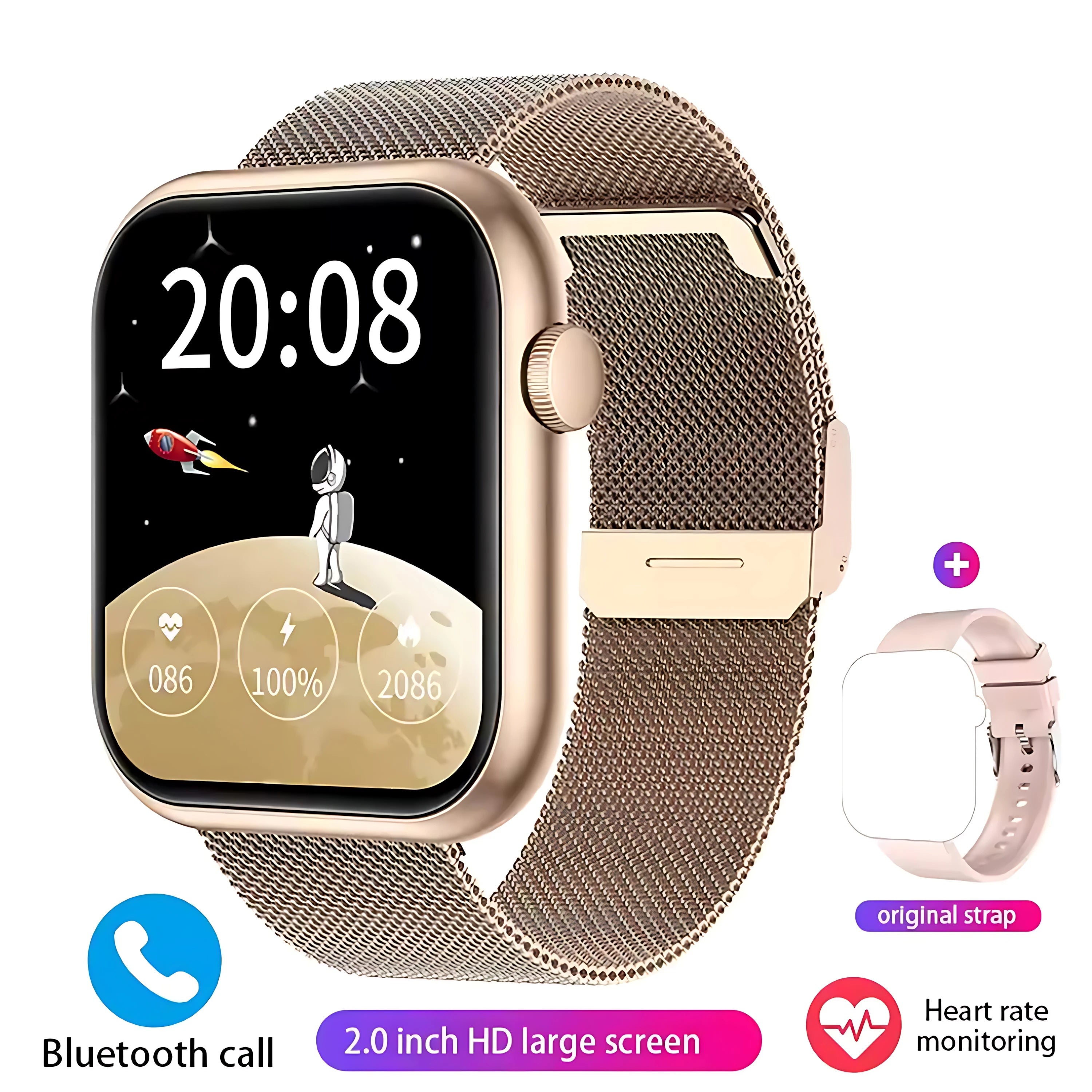 2025 New Watch 10 NFC Bluetooth Call Smart Watch Women Men Heart Rate Voice Assistant 100+Sports Ladies Smartwatch For Xioami