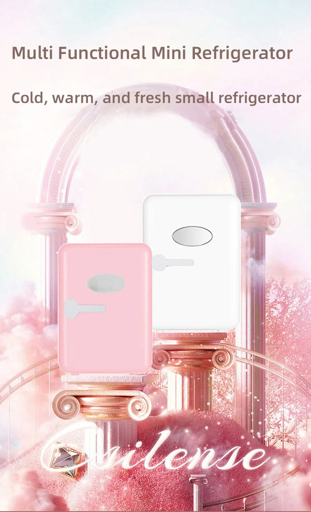 4L Mini Refrigerator,Small Household Fridge,Vehicle Freezer, Dual Use Of Refrigeration And Heating,Beer Cooling Home Appliance