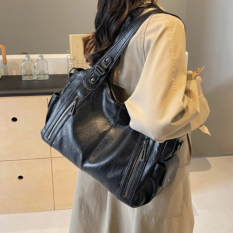 Soft Interior Compartment Shoulder Bags High Quality Contrasting Colors Crossbody Bags for Women Fashion Pu Leather Handbags