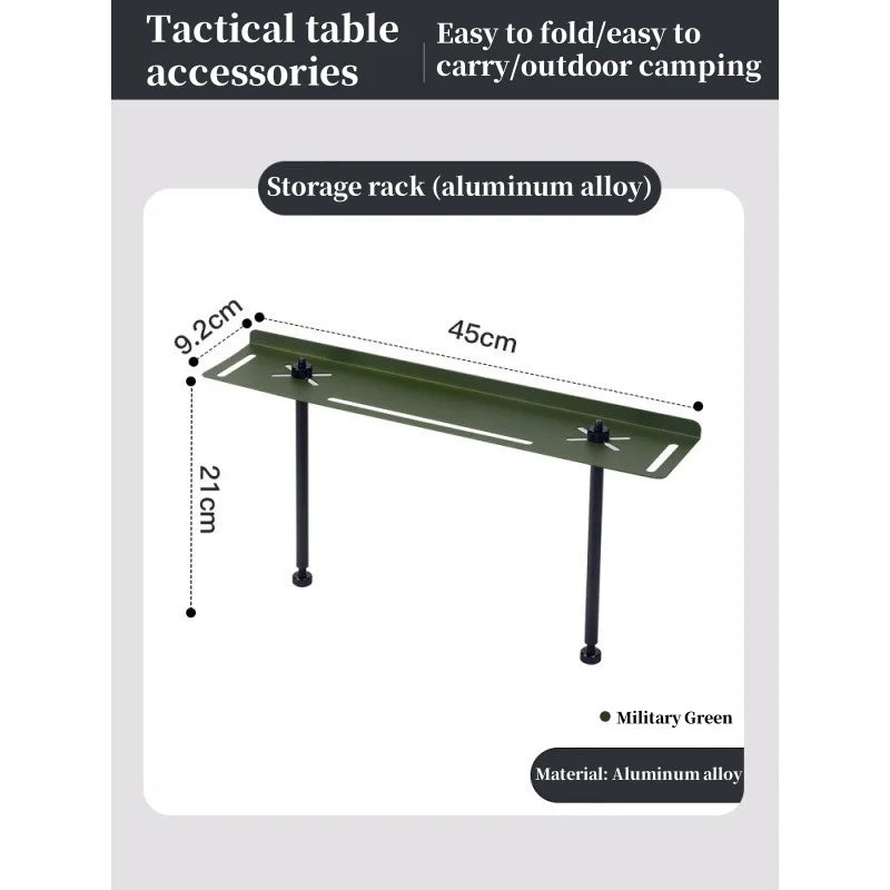 Outdoor Lightweight Folding Table Camping Hiking Travel Fishing Retractable Small Table Military Green Aluminum Alloy RuggedDesk